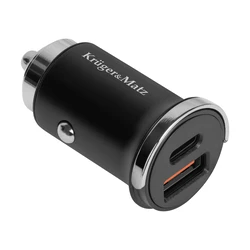 Φορτιστής Αυτοκινήτου 30w USB A - USB C Kruger&Matz