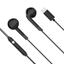 Handsfree Ακουστικά Kruger & Matz in-ear USB-C με μικρόφωνο C2 μαύρα