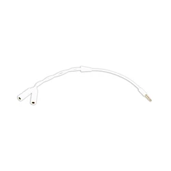 Cabletech Splitter 3.5mm to 2x 3.5mm Microphone Headphones M F White