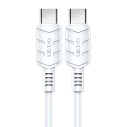 Καλώδιο USB-C Kakusiga σε USB-C KSC-710, 60W, 480Mbps, 1.2M, Λευκό