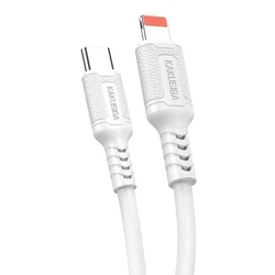 Καλώδιο Lightning Kakusiga σε USB-C KSC-984, Σιλικόνης, 27W, 480Mbps, 1M, Λευκό
