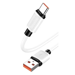 Καλώδιο USB-C Kakusiga σε USB KSC-998, Σιλικόνης, 5A, 480Mbps, 1M, Λευκό
