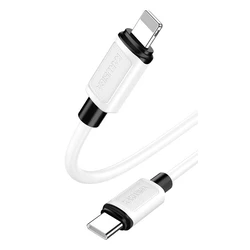 Καλώδιο Lightning Kakusiga σε USB-C KSC-998, Σιλικόνης, 30W, 480Mbps, 1M, Λευκό