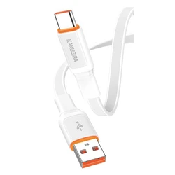 KAKUSIGA Καλώδιο USB C σε USB KSC 999 5A 480Mbps Flat 1m Λευκό