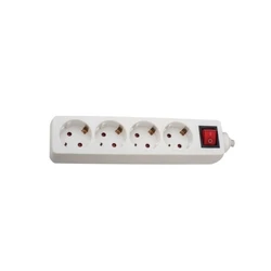 4-Socket Power Strip 3m with Switch White KF-B-04KA