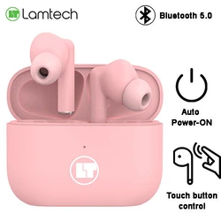 Bluetooth Handsfree Lamtech 5.0 TWS With Charging DOCK PINK
