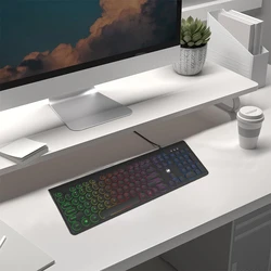 Gaming Πληκτρολόγιο Ενσύρματο Lamtech Rainbow Usb With Round Keys