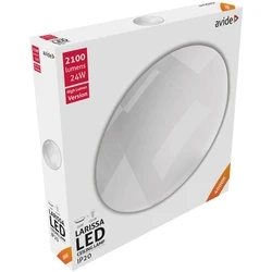 Πλαφονιέρα Οροφής Avide LED Μοντέρνα Larissa 24W 375*70mm Λευκό 4000K