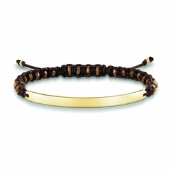 Γυναικείο Βραχιόλι Thomas Sabo Lba00568942L2 (21cm) από Ασήμι Brown, Gold