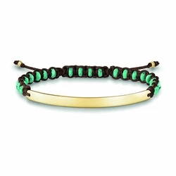 Γυναικείο Βραχιόλι Thomas Sabo 005689617L21V (21cm) από Ασήμι Green, Gold