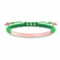 Γυναικείο Βραχιόλι Thomas Sabo A00575976L19V (19cm) από Ασήμι Green, Rose Gold