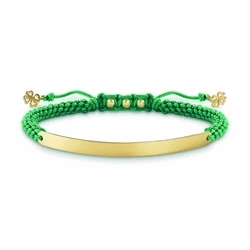 Γυναικείο Βραχιόλι Thomas Sabo A00618486L21V (21cm) από Ασήμι Green, Gold