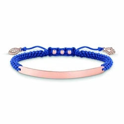 Γυναικείο Βραχιόλι Thomas Sabo A00688981L21V (21cm) από Ασήμι Blue, Rose Gold