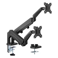 Βάση Monitor Brateck Γραφείου LDT56-C024 για 2 οθόνες 17"-32", έως 9kg ανά οθόνη