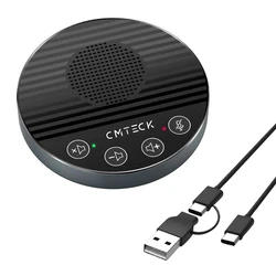 CMTECK LE2102 Επιτραπέζιο Μικρόφωνο USB/USB-C με Ηχείο, Omnidirectional, Μαύρο