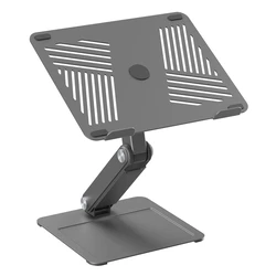 BRATECK LPS09-02 Metal Foldable Laptop Stand 11"–17", Grey