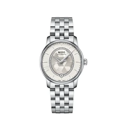 Γυναικείο Ρολόι Mido M007207111160 (33mm) Μεταλλικό Μπρασελέ Ασημί