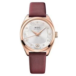 Γυναικείο Ρολόι Mido M024307371160 (33mm) Υφασμάτινο Λουράκι Garnet