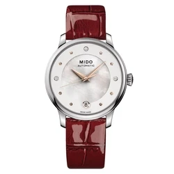 Ρολόι Mido M039207161060 (33mm) Δερμάτινο Λουράκι Μαύρο