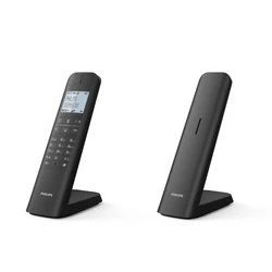 Ασύρματο Τηλέφωνο Philips M4701B/GRS Μαύρο με φωτιζόμενη οθόνη