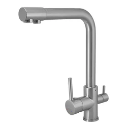 Kitchen Faucet BRUNO Triple Way Mixer Silver