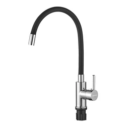 Μπαταρία Πάγκου Κουζίνας Bruno M54804-006C-S626, Εύκαμπτη, Αναμεικτική, Μαύρη