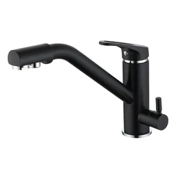 Μπαταρία Πάγκου Κουζίνας Bruno M54954-355H, Τρίοδη, Αναμεικτική, Μαύρη