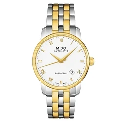 Ανδρικό Ρολόι Mido M86009261 (38mm) Μεταλλικό Μπρασελέ Ασημί