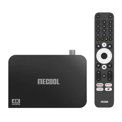 TV Box Mecool Kt2 με Δέκτη Dvb-T2, 4K, 2/32GB, Wifi, Google/Netflix Android 11