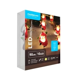 Modee Χριστουγεννιάτικα Διακοσμητικά Φωτάκια LED Μπαταρίας (10 LED / 1,20 m) Θερμό Λευκό