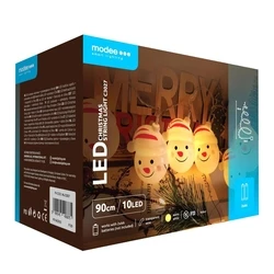 Modee Χριστουγεννιάτικα Φωτάκια LED Μπαταρίας 10LED 1.2μ Θερμό Λευκό