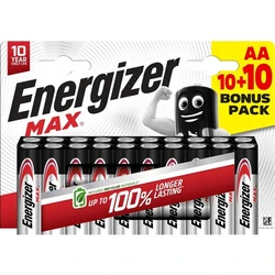 Energizer Max Αλκαλικές Μπαταρίες AA 1.5V - 20 τεμάχια