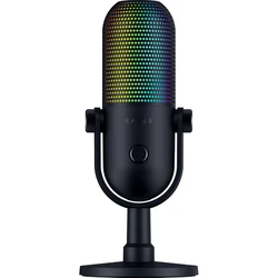 RAZER Seiren V3 Chroma 32 Bit Black - USB RGB Mic - AI Audio Processing - Noise Isolation - Mute