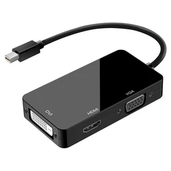 Αντάπτορας Mini DP Αρσ. Σε HDMI/VGA/DVI Μαύρο