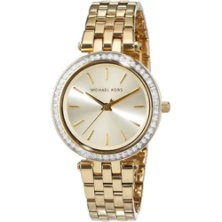 Γυναικείο Ρολόι Michael Kors Mk3365 (34mm) Μεταλλικό Μπρασελέ Χρυσό