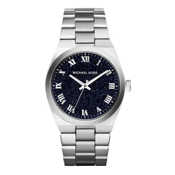 Γυναικείο Ρολόι Michael Kors Channing 38mm MK6113 – Ατσάλινο Γκρι Μπρασελέ, Μαύρο Καντράν