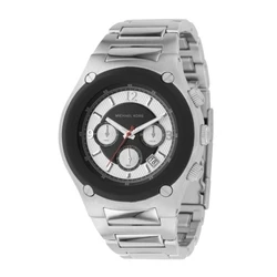 Ανδρικό Ρολόι Michael Kors Mk8101 (46mm) Μεταλλικό Μπρασελέ Ασημί