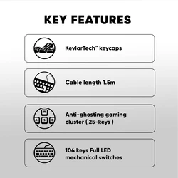 Gaming Πληκτρολόγιο Armaggeddon Hot-Swap 12fx Backlight Blue Switch Mka-7c 2024 White Clicky