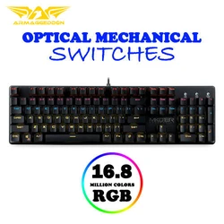 Gaming Πληκτρολόγιο Ενσύρματο Armaggeddon OPTICAL Mechanical RGB MKO-13R Black