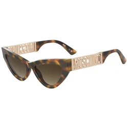 Γυναικεία γυαλιά ηλίου Moschino MOS170‑S‑086 Cat Eye 55/17/140, καφέ φακός, acetate
