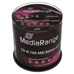 CD-R MediaRange 52x 700MB/80min Cake 100τμχ