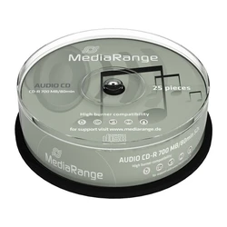 CD-R MediaRange AUDIO 80 min, 700MB, 12x, 25τμχ Cake box