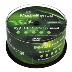 DVD-R MediaRange 4,7 GB 16x Cake 50τμχ