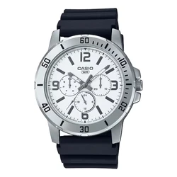 Casio Ανδρικό Αναλογικό Ρολόι 49mm MTP-VD300-7BUDF (Γκρί λουράκι)