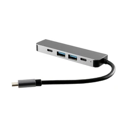 Docking Station NSP N16 5 σε 1 (8340239) Type-C σε HDMI 4K με 2 θύρες USB 3.0+2.0, PD 3.0 και Type-C 3.0 Γκρι