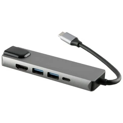 Docking Station NSP N18 5 IN 1 (8340284) Type-C σε USB 3.0, με RJ45, PD, 2 USB 3.0 και HDMI 4K