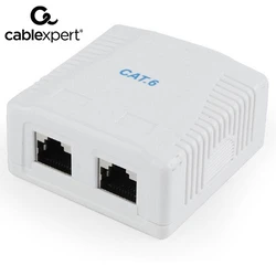 Κουτί Δικτύου Cablexpert CAT6 FTP 2-PORT SURFACE MOUNT BOX