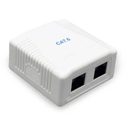 Πρίζα Δικτύου Cablexpert CAT6 UTP 2-PORT SURFACE MOUNT BOX