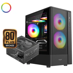 ARMAGGEDDON Aquaron Nemo 3 Gaming Mini Tower Κουτί Υπολογιστή με Πλαϊνό Παράθυρο και ARGB Φωτισμό Μαύρο