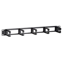 Cable Management για Καμπίνες Rack Powertech Netw-0031 19"/1U, 5X Γάντζοι, Μαύρο